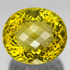 347.80カラットの天然レモンクォーツ（45.9×40.8 mm・オーバルカット）