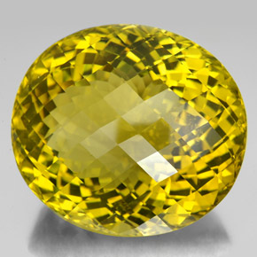347.80カラットの天然レモンクォーツ（45.9×40.8 mm・オーバルカット）