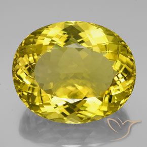 152.35ct 天然 リッチイエロー 石英, 楕円形, VVS