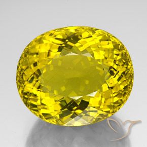 152.10ct 天然 バンブルビーイエロー 石英, 楕円形, VVS-VS