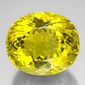 175.75カラットの天然レモンクォーツ（38.1×33 mm・オーバルカット）