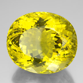 175.75カラットの天然レモンクォーツ（38.1×33 mm・オーバルカット）