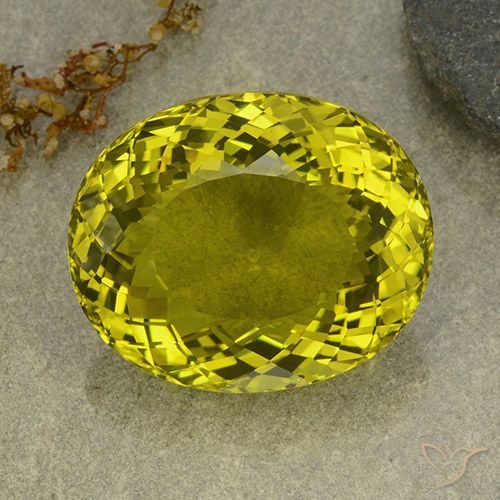 145.85ct 天然 ミディアムイエロー 石英, 楕円形, VVS