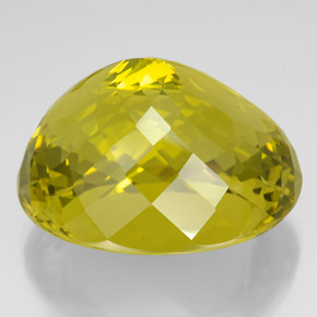 266.25カラットの天然レモンクォーツ（44.2×36.5 mm・オーバルカット）