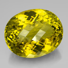 223.35カラットの天然レモンクォーツ（42.6×34.8 mm・オーバルカット）