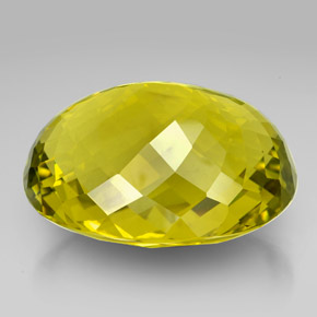 223.35カラットの天然レモンクォーツ（42.6×34.8 mm・オーバルカット）
