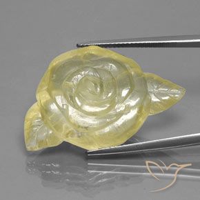 39.56ct 天然 ライトイエロー 石英, ファンシー, 透明/半透明