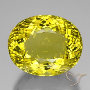 117.35ct 天然 鮮やかな黄色 石英, 楕円形, VVS
