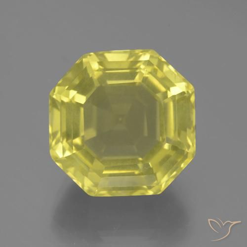 17.33ct 天然 ライトイエロー 石英, エメラルドカット, VVS-VS