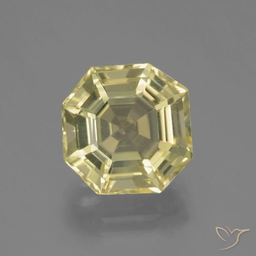 6.27ct 天然 ラグナイエロー 石英, エメラルドカット, VVS-VS