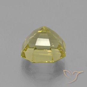 8.92カラットの天然ミディアム薄いイエロー石英、八角形 / エメラルドカット、VVS