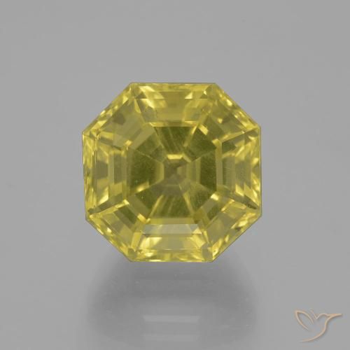 11.39ct 天然 ライトイエロー 石英, エメラルドカット, VVS-VS