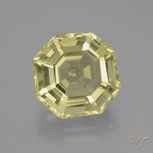 10.06ct 天然 薄いイエロー 石英, 八角形 / エメラルドカット, VVS-VS, Photo A