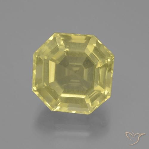 10.29ct 天然 ラグナイエロー 石英, エメラルドカット, VS