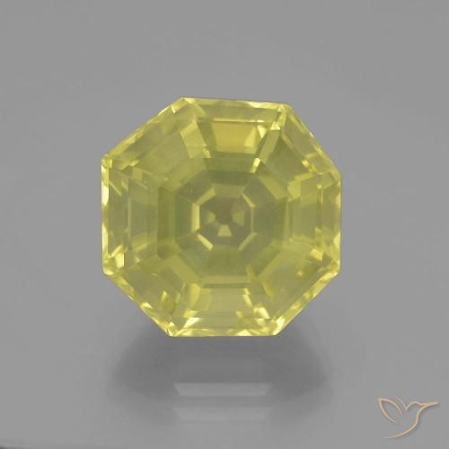 10.36ct 天然 ラグナイエロー 石英, エメラルドカット, VVS-VS