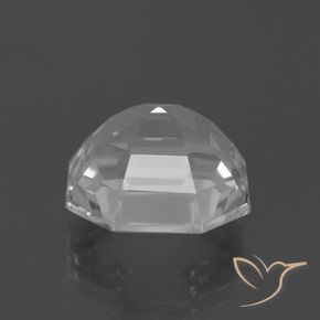 10.48カラットの天然クリアホワイトクォーツ（13.9×13.8 mm・エメラルドカット）