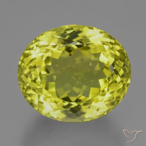 26.94ct 天然 ミディアムイエロー 石英, 楕円形, VVS