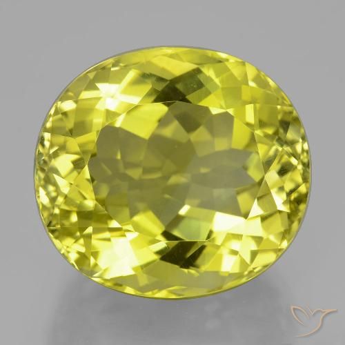 31.35ct 天然 ミディアムイエロー 石英, 楕円形, VVS