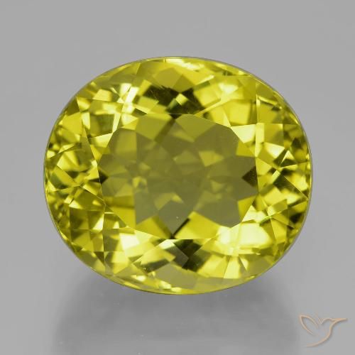 29.97ct 天然 ミディアムイエロー 石英, 楕円形, VVS-VS