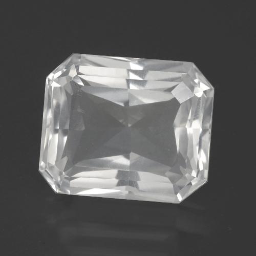 7.54カラットの天然ホワイトクォーツ（12.9×10.8 mm・エメラルドカット）
