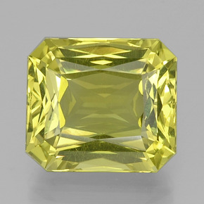 21.23カラットの天然レモンクォーツ（17.5×15.6 mm・エメラルドカット）