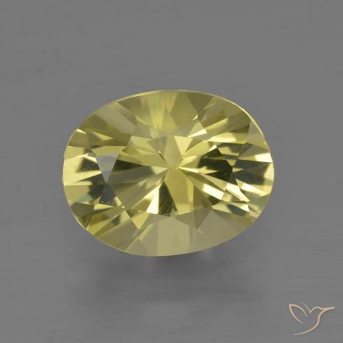 2.73ct 天然 メロウイエロー 石英, 楕円形, VVS-VS