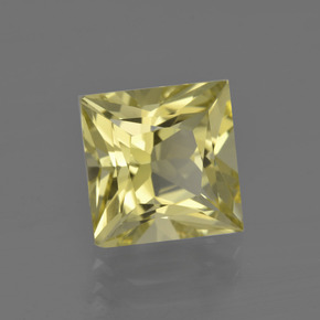 3.82カラットの天然レモンクォーツ（9.1×9.1 mm・四角）