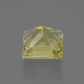 3.82カラットの天然レモンクォーツ（9.1×9.1 mm・四角）
