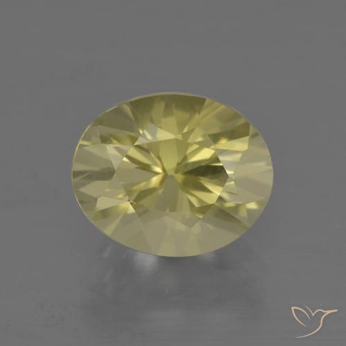 3.50ct 天然 ラグナイエロー 石英, 楕円形, VVS