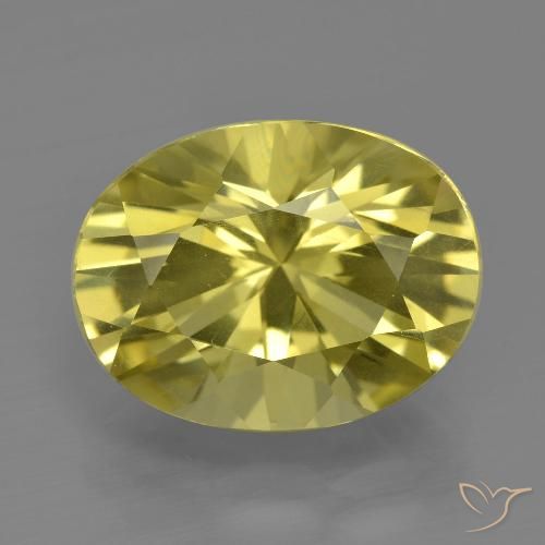 6.43ct 天然 ライトイエロー 石英, 楕円形, VVS-VS