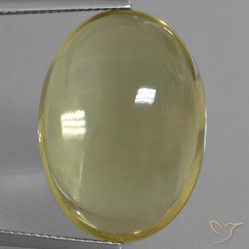28.84ct 天然 薄いゴールデンイエロー 石英, 楕円形, 透明, Photo A