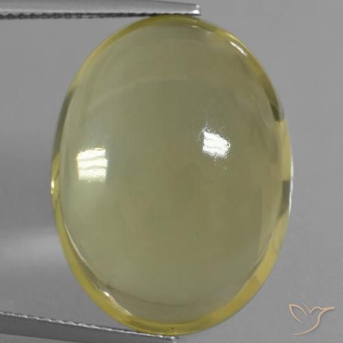 32.66ct 天然 ライトイエロー 石英, 楕円形, 透明