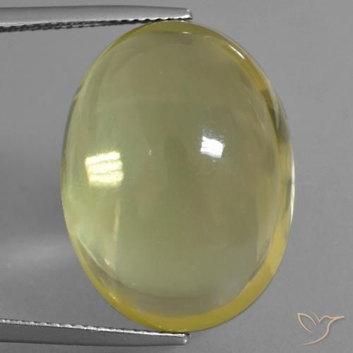 33.71ct 天然 薄いゴールデンイエロー 石英, 楕円形, 透明, Photo A