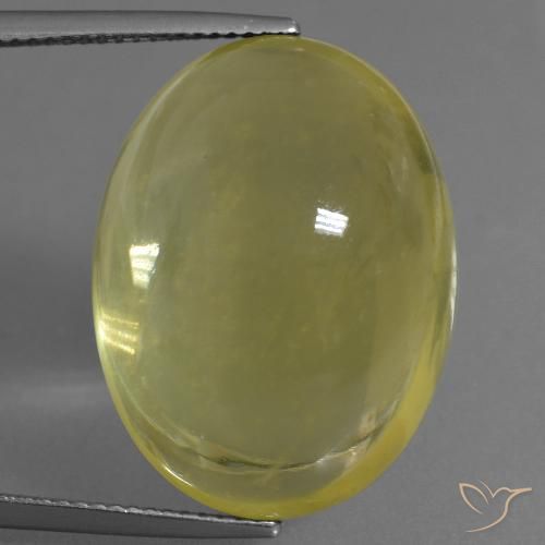 36.38ct 天然 ライトイエロー 石英, 楕円形, 透明