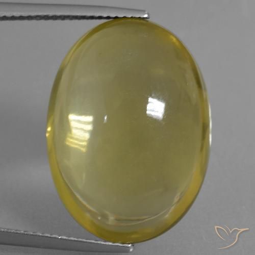 29.10ct 天然 茶色がかった黄色 石英, 楕円形, 透明
