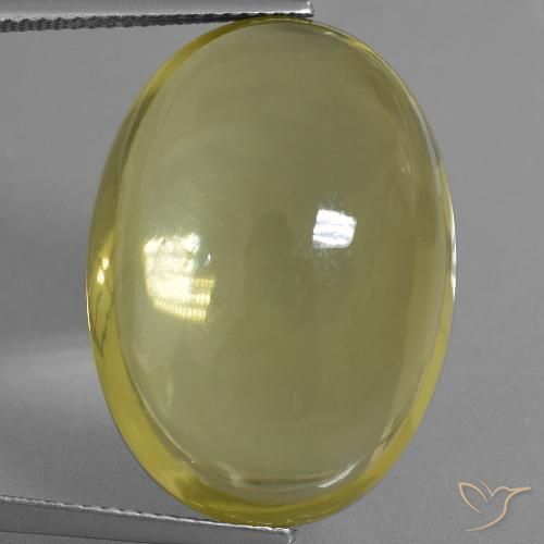 34.71ct 天然 ミディアムイエロー 石英, 楕円形, 透明