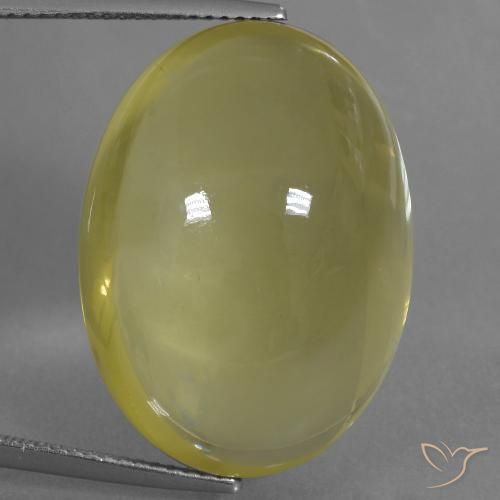38.22ct 天然 ライトイエロー 石英, 楕円形, 透明