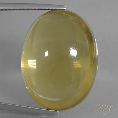 38.02ct 天然 ミディアムイエロー 石英, 楕円形, 透明