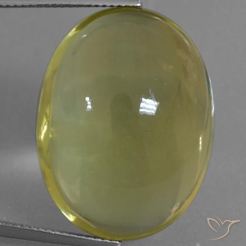 40.21ct 天然 ライトイエロー 石英, 楕円形, 透明