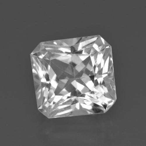 5.67カラットの天然クリアホワイトクォーツ（10.8×10.3 mm・エメラルドカット）