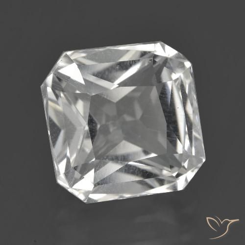 8.44ct 天然 クリアホワイト 石英, エメラルドカット, VVS-VS