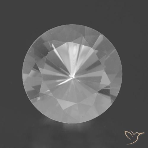 7.37ct 天然 ホワイト 石英, ラウンド, VVS