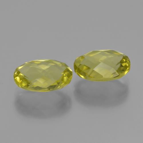 4.16カラットの天然パイナップルイエロークォーツ（10.1×8 mm・オーバルカット）