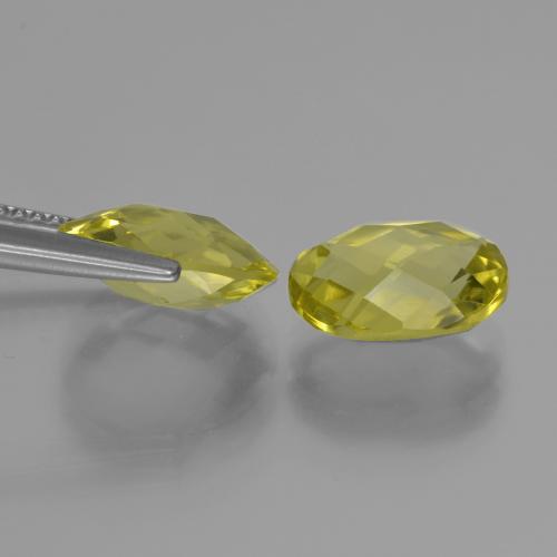4.16カラットの天然パイナップルイエロークォーツ（10.1×8 mm・オーバルカット）