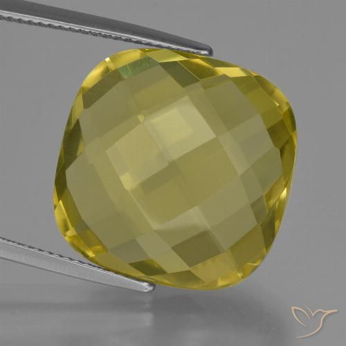 27.30ct 天然 ライトイエロー 石英, クッション, VVS