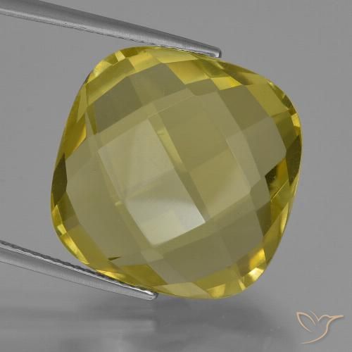 26.60ct 天然 ライトイエロー 石英, クッション, VVS