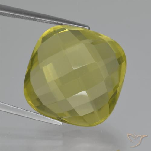 28.86ct 天然 パイナップルイエロー 石英, クッション, VVS-VS