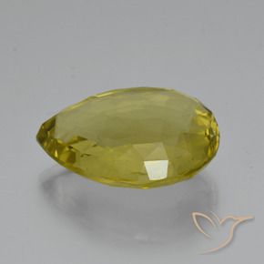 30.43カラットの天然パイナップルイエロー石英、洋梨の形、VVS