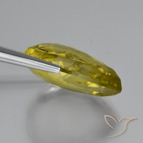 30.43カラットの天然パイナップルイエロー石英、洋梨の形、VVS