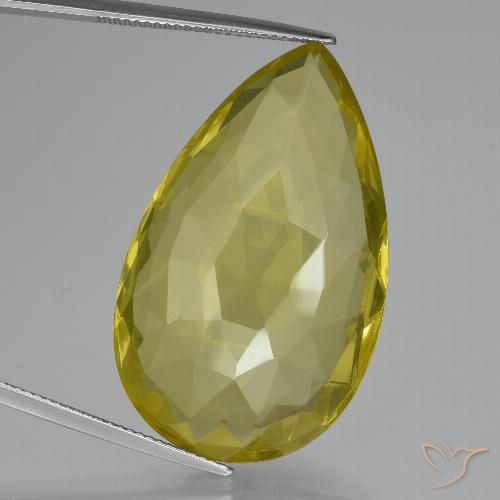 54.86ct 天然 パイナップルイエロー 石英, 洋梨の形, VVS-VS